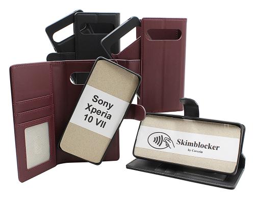 Skimblocker Sony Xperia 10 VII Magnet Lommebok Deksel