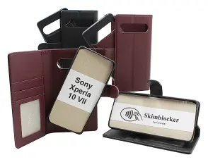 Skimblocker Sony Xperia 10 VII Magnet Lommebok Deksel