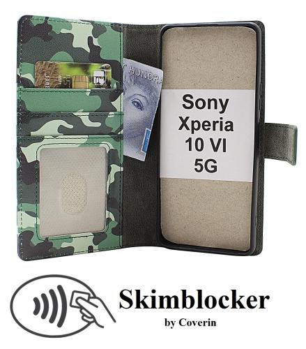 Skimblocker Sony Xperia 10 VI 5G Magnet Lommebok Deksel Design