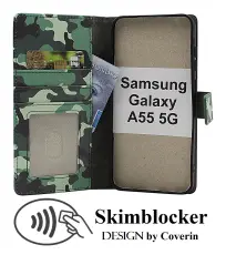 Skimblocker Samsung Galaxy A55 5G Lommebok Deksel Design