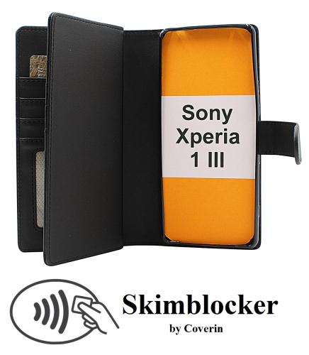 Skimblocker Sony Xperia 1 III XL Magnet Lommebok Deksel