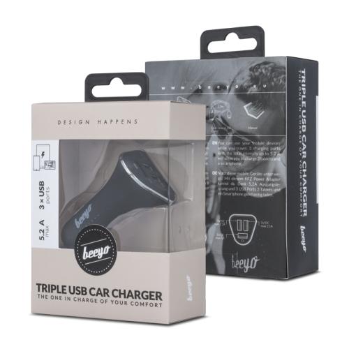 Triple USB Car Charger 5,2A