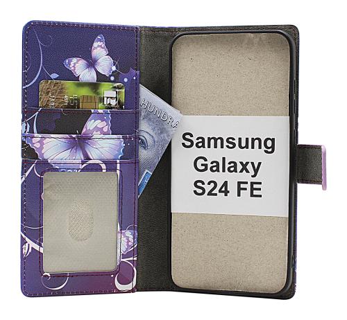 Skimblocker Samsung Galaxy S24 FE Magnet Lommebok Deksel Design