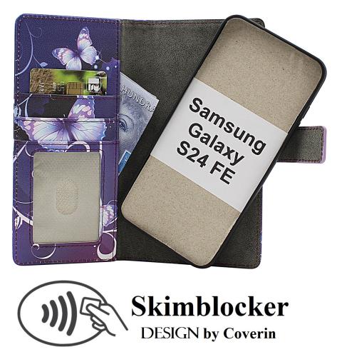 Skimblocker Samsung Galaxy S24 FE Magnet Lommebok Deksel Design