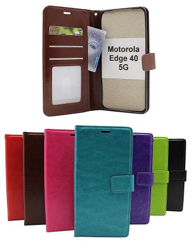 Crazy Horse Wallet Motorola Edge 40 5G