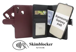 Skimblocker Samsung Galaxy A40 Magnet Lommebok Deksel