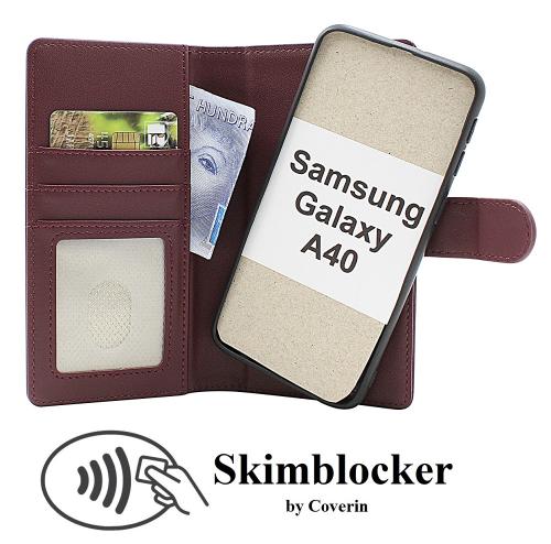 Skimblocker Samsung Galaxy A40 Magnet Lommebok Deksel