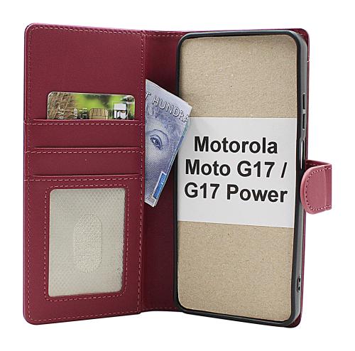 Skimblocker Motorola Moto G17 / G17 Power Lommebok Deksel