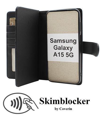 Skimblocker Samsung Galaxy A15 5G XL Magnet Lommebok Deksel