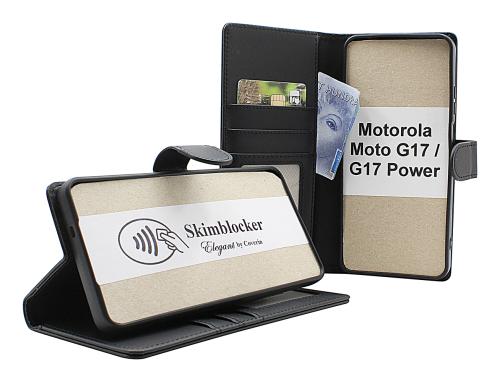 Skimblocker Motorola Moto G17 / G17 Power Lommebok Deksel