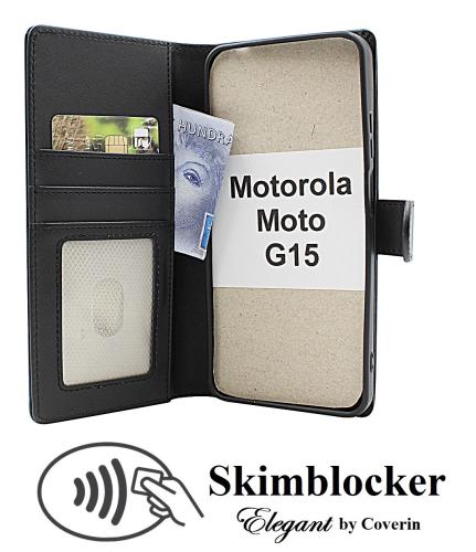 Skimblocker Motorola Moto G15 Lommebok Deksel