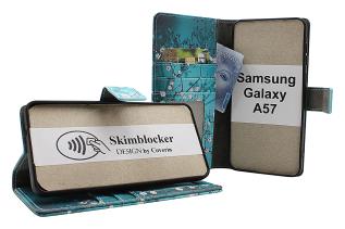 Skimblocker Samsung Galaxy A57 5G Lommebok Deksel Design