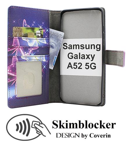 Skimblocker Samsung Galaxy A52 5G Lommebok Deksel Design