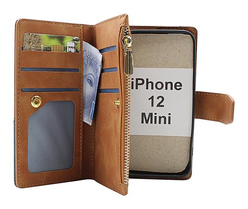 XL iPhone 12 Mini (5.4) Luksus Lommebok Deksel