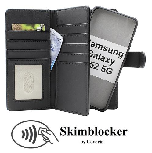 Skimblocker Samsung Galaxy A52 5G XL Magnet Lommebok Deksel