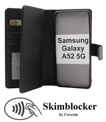 Skimblocker Samsung Galaxy A52 5G XL Magnet Lommebok Deksel