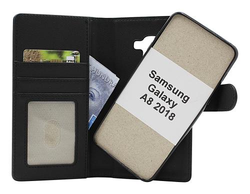 Skimblocker Samsung Galaxy A8 2018 (A530FD) Magnet Lommebok Deksel