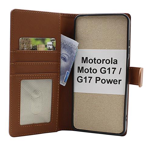 Skimblocker Motorola Moto G17 / G17 Power Lommebok Deksel