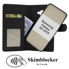Skimblocker Samsung Galaxy A8 2018 (A530FD) Magnet Lommebok Deksel