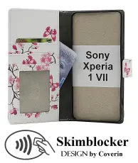 Skimblocker Sony Xperia 1 VII Lommebok Deksel Design
