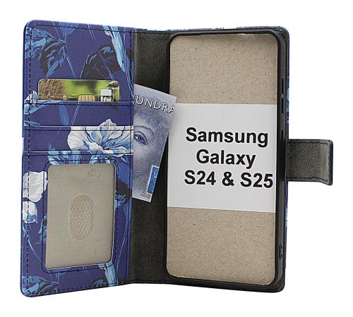 Skimblocker Samsung Galaxy S24 / S25 Lommebok Deksel Design