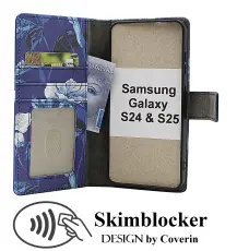 Skimblocker Samsung Galaxy S24 / S25 Lommebok Deksel Design