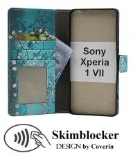 Skimblocker Sony Xperia 1 VII Lommebok Deksel Design