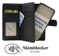 Skimblocker Samsung Galaxy S22 5G (SM-S901B/DS) XL Magnet Lommebok Deksel