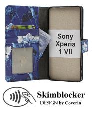 Skimblocker Sony Xperia 1 VII Lommebok Deksel Design