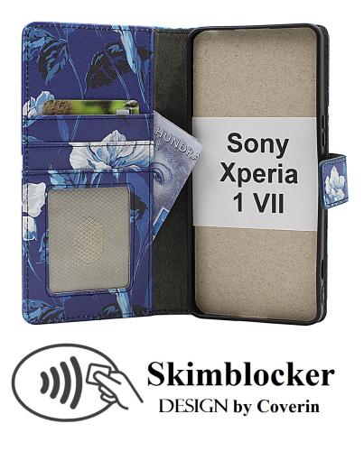 Skimblocker Sony Xperia 1 VII Lommebok Deksel Design