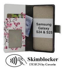 Skimblocker Samsung Galaxy S24 / S25 Lommebok Deksel Design
