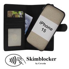 Skimblocker iPhone 15 Magnet Lommebok Deksel