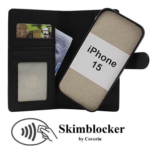 Skimblocker iPhone 15 Magnet Lommebok Deksel