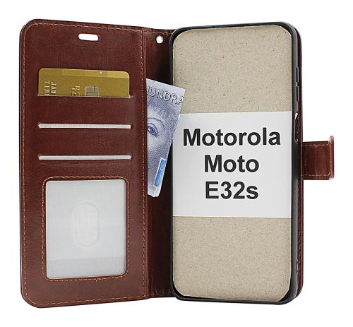 Crazy Horse Wallet Motorola Moto E32s