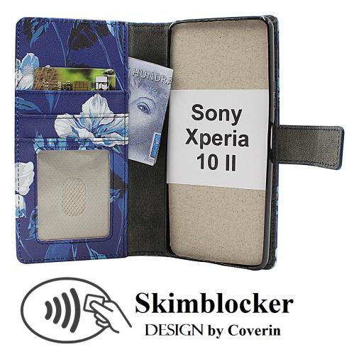 Skimblocker Sony Xperia 10 II Magnet Lommebok Deksel Design