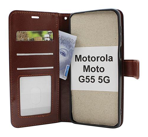 Crazy Horse Motorola Moto G55 5G Lommebok Deksel