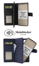 Skimblocker Motorola Moto G15 / G15 Power XL Magnet Lommebok Deksel