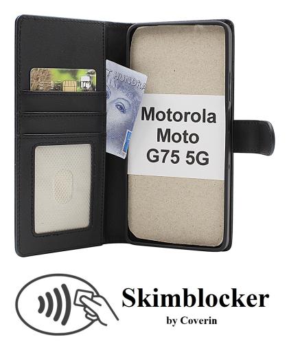 Skimblocker Motorola Moto G75 5G Magnet Lommebok Deksel