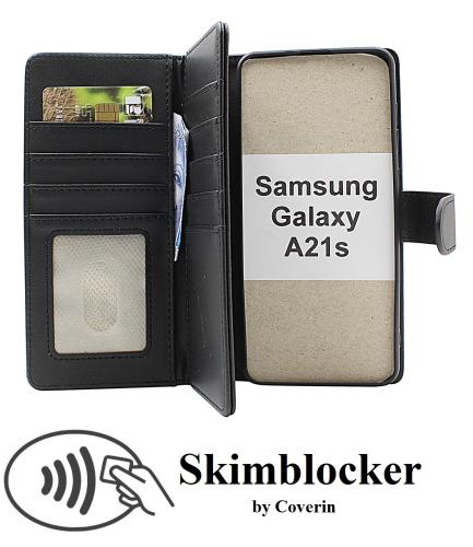 Skimblocker Samsung Galaxy A21s XL Lommebok Deksel