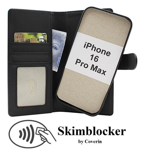 Skimblocker iPhone 16 Pro Max Magnet Lommebok Deksel