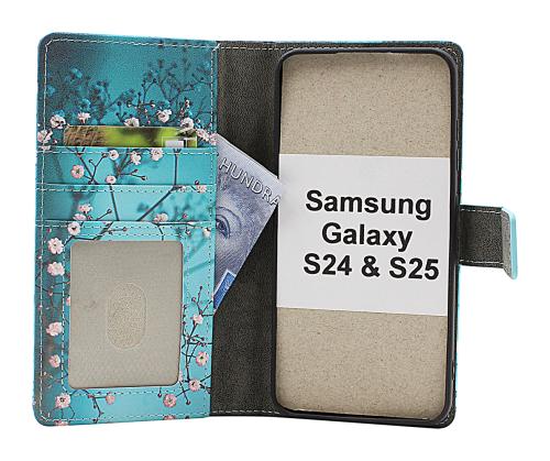 Skimblocker Samsung Galaxy S25 Magnet Lommebok Deksel Design
