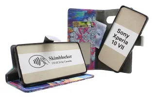 Skimblocker Sony Xperia 10 VII Magnet Lommebok Deksel Design