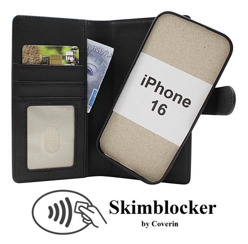 Skimblocker iPhone 16 Magnet Lommebok Deksel