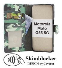 Skimblocker Motorola Moto G55 5G Lommebok Deksel Design