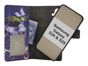 Skimblocker Samsung Galaxy S24 / S25 Magnet Lommebok Deksel Design