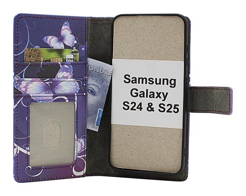 Skimblocker Samsung Galaxy S24 / S25 Magnet Lommebok Deksel Design