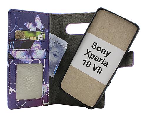 Skimblocker Sony Xperia 10 VII Magnet Lommebok Deksel Design