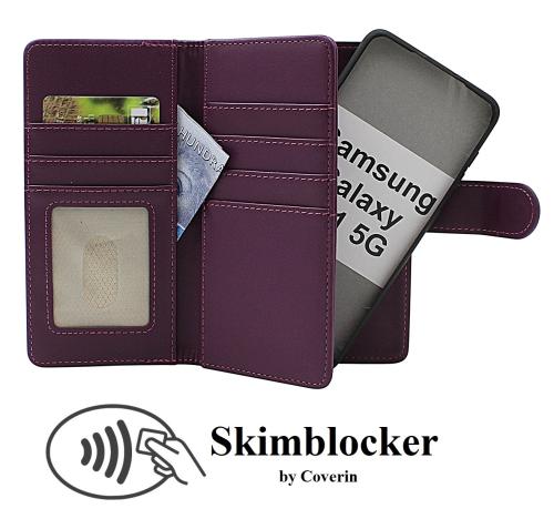 Skimblocker Samsung Galaxy S21 5G (G991B) XL Magnet Lommebok Deksel