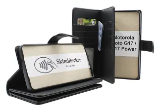 Skimblocker Motorola Moto G17 / G17 Power XL Lommebok Deksel