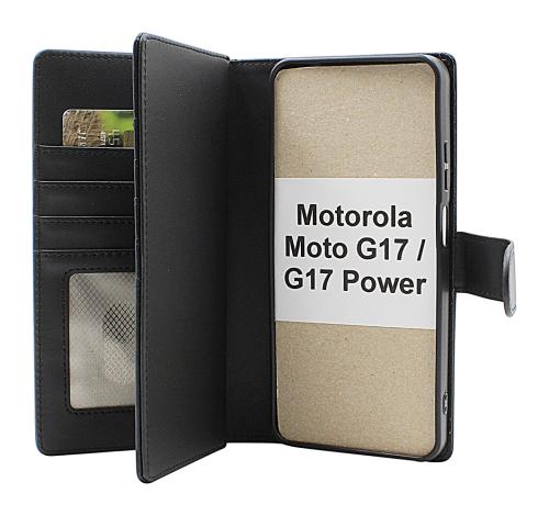 Skimblocker Motorola Moto G17 / G17 Power XL Magnet Lommebok Deksel